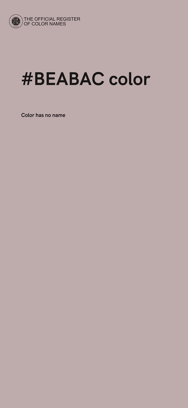 #BEABAC color image