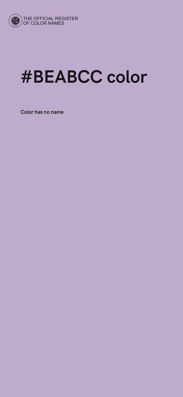#BEABCC color image