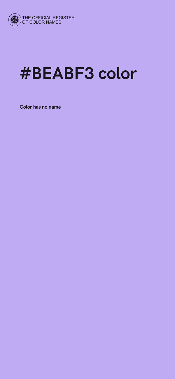 #BEABF3 color image