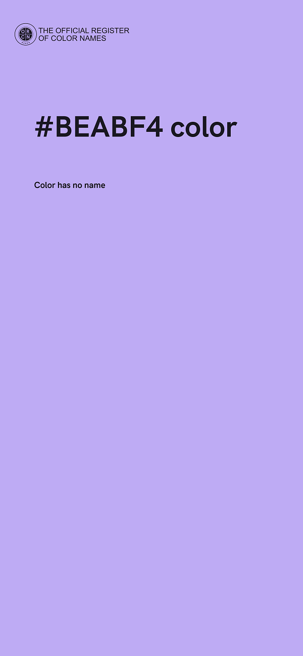 #BEABF4 color image