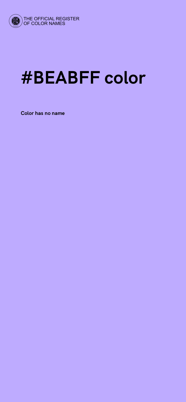 #BEABFF color image