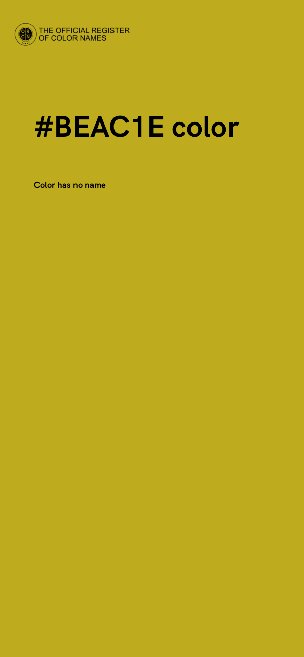 #BEAC1E color image
