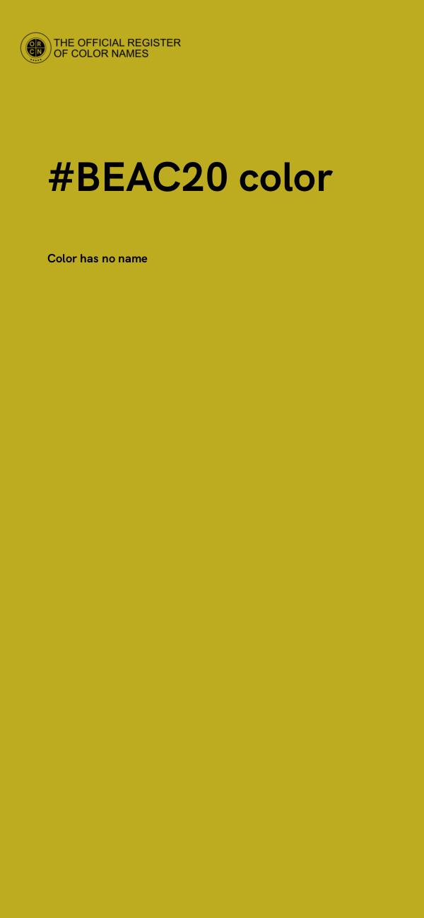 #BEAC20 color image