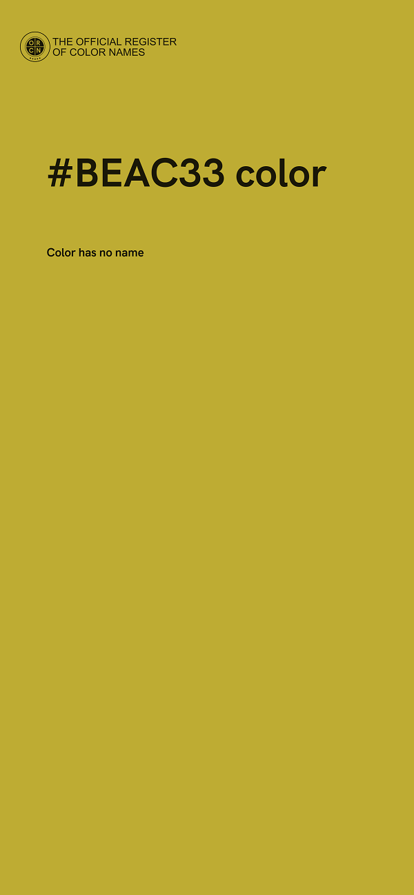 #BEAC33 color image