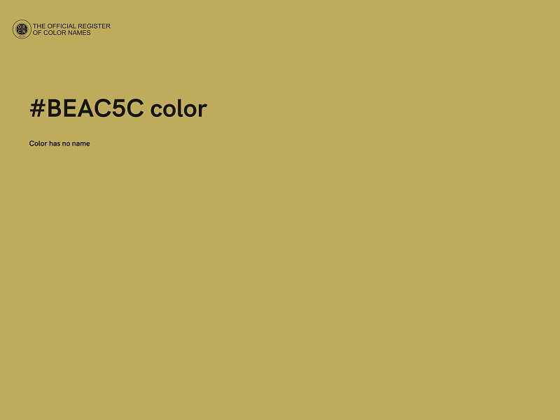 #BEAC5C color image