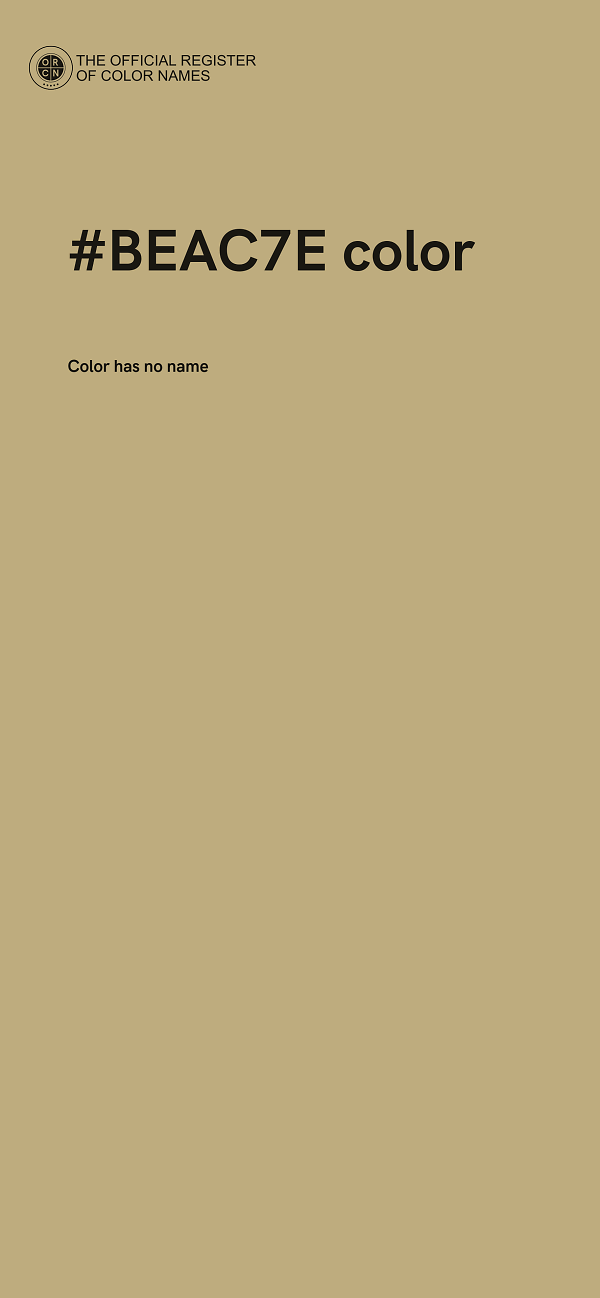 #BEAC7E color image