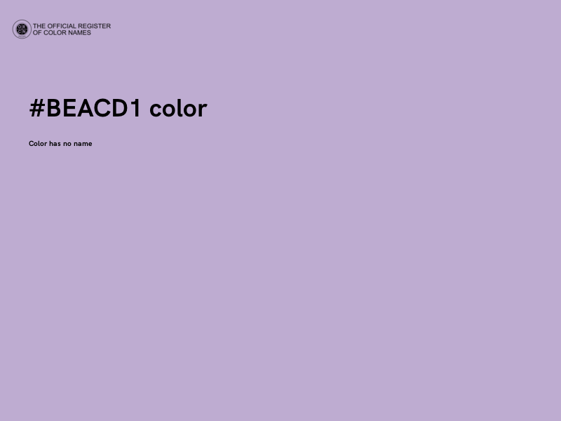 #BEACD1 color image