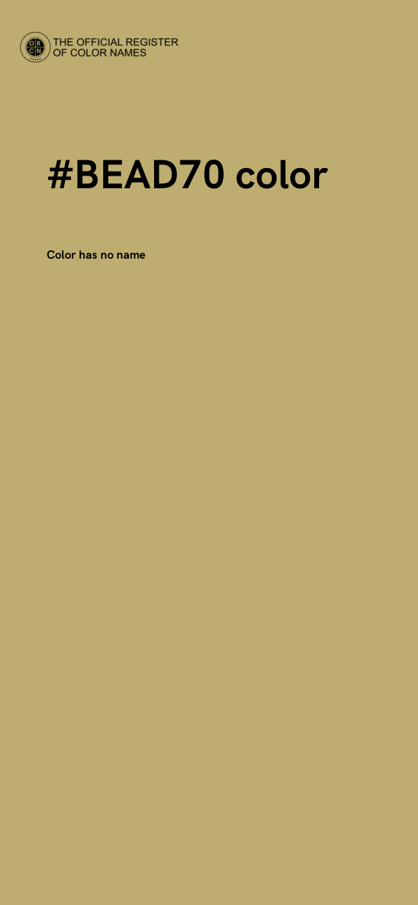 #BEAD70 color image