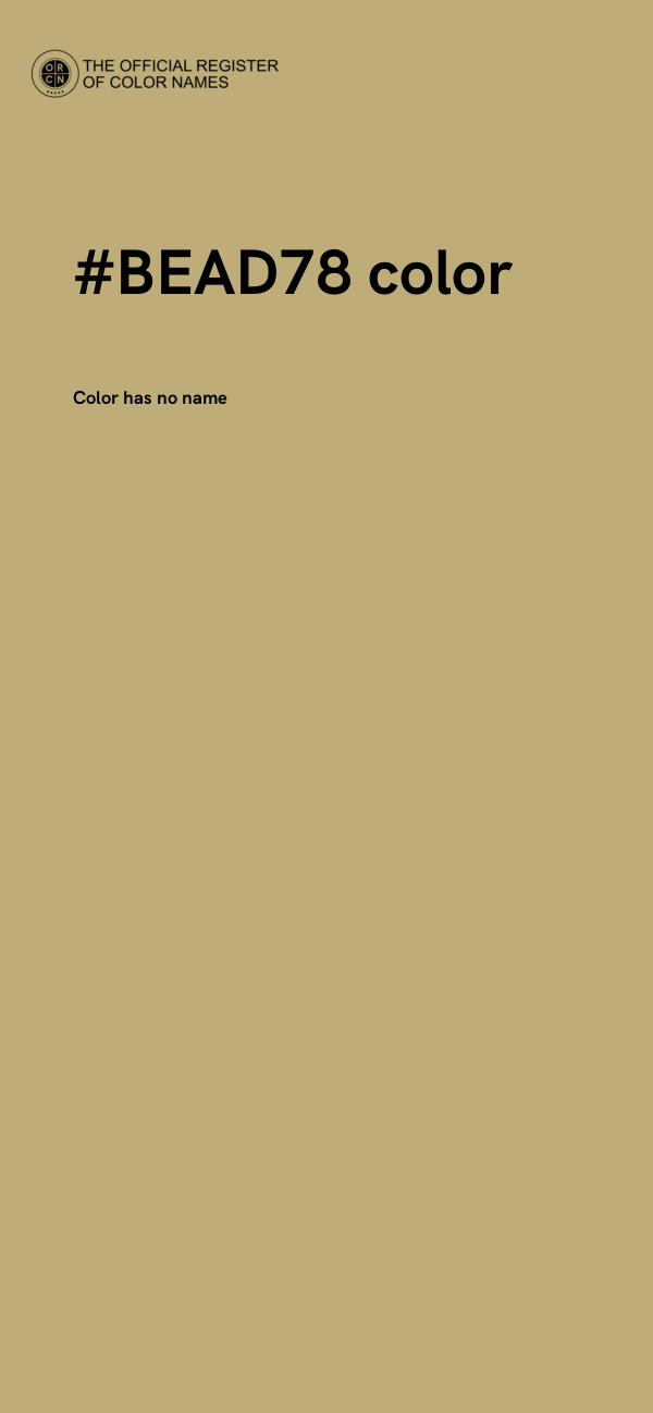 #BEAD78 color image