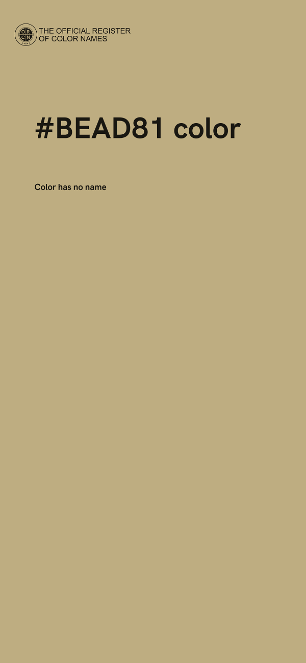 #BEAD81 color image