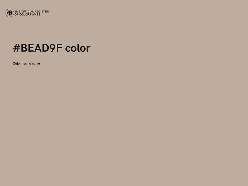 #BEAD9F color image