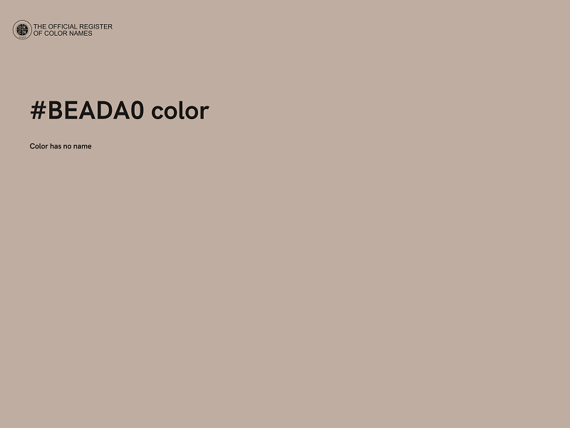 #BEADA0 color image