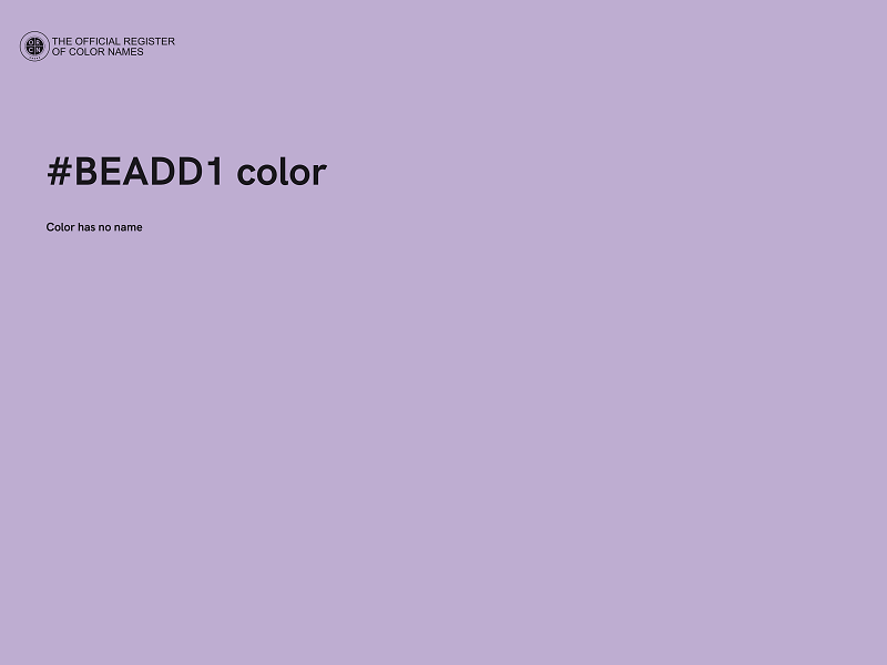 #BEADD1 color image