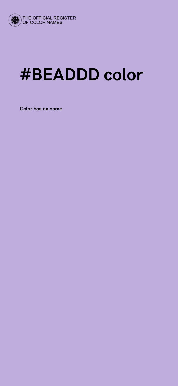 #BEADDD color image