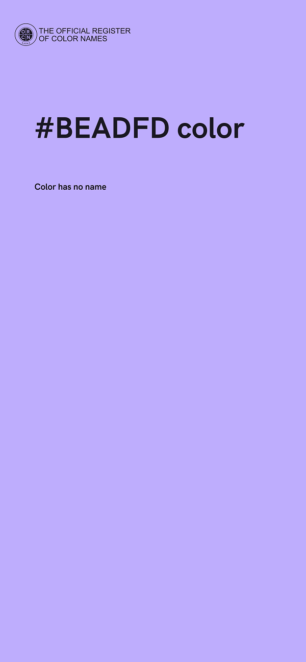 #BEADFD color image