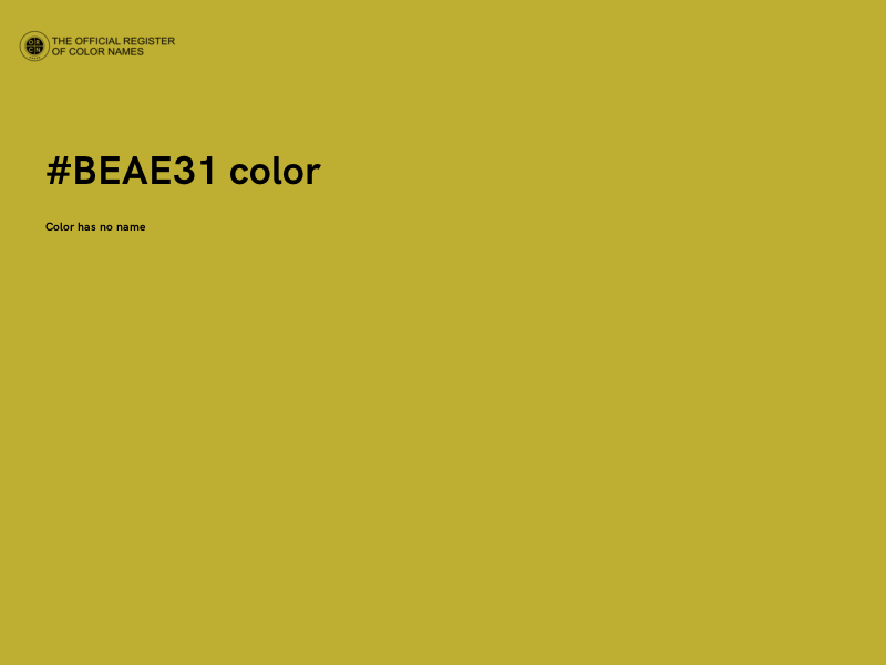 #BEAE31 color image