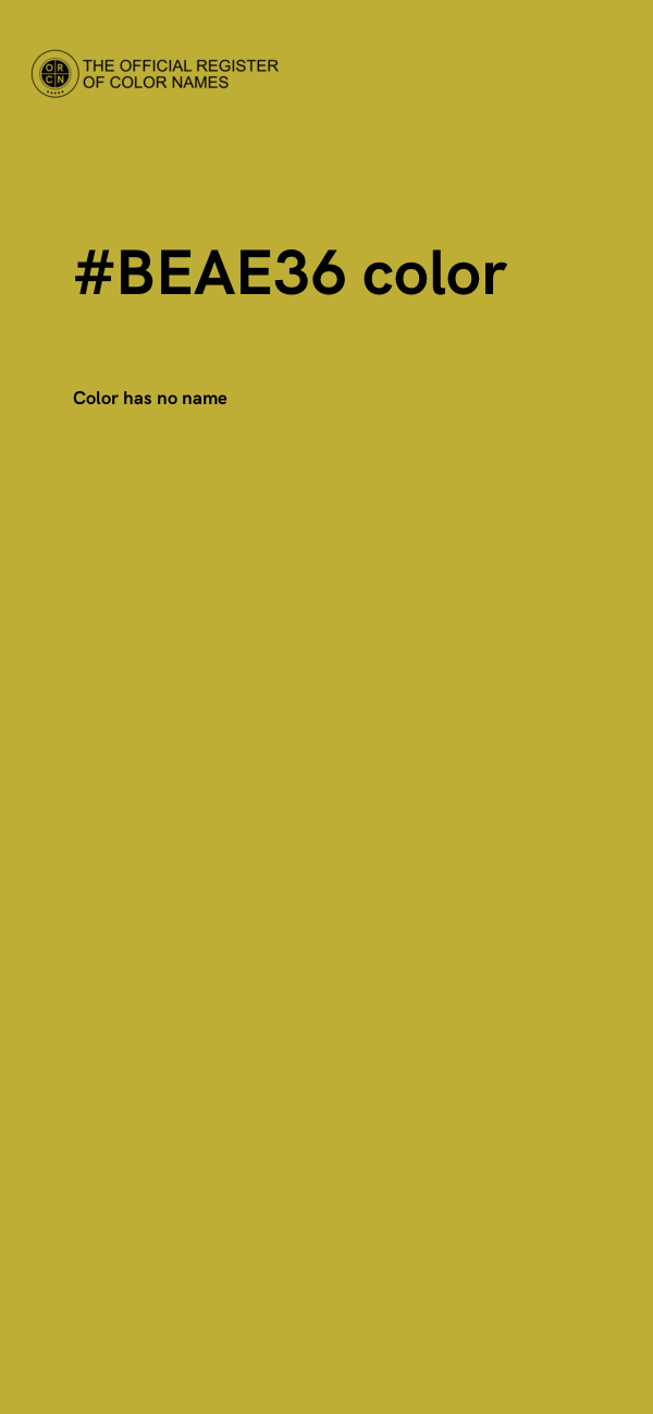 #BEAE36 color image