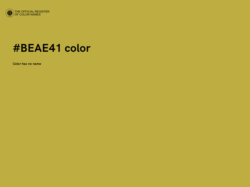 #BEAE41 color image