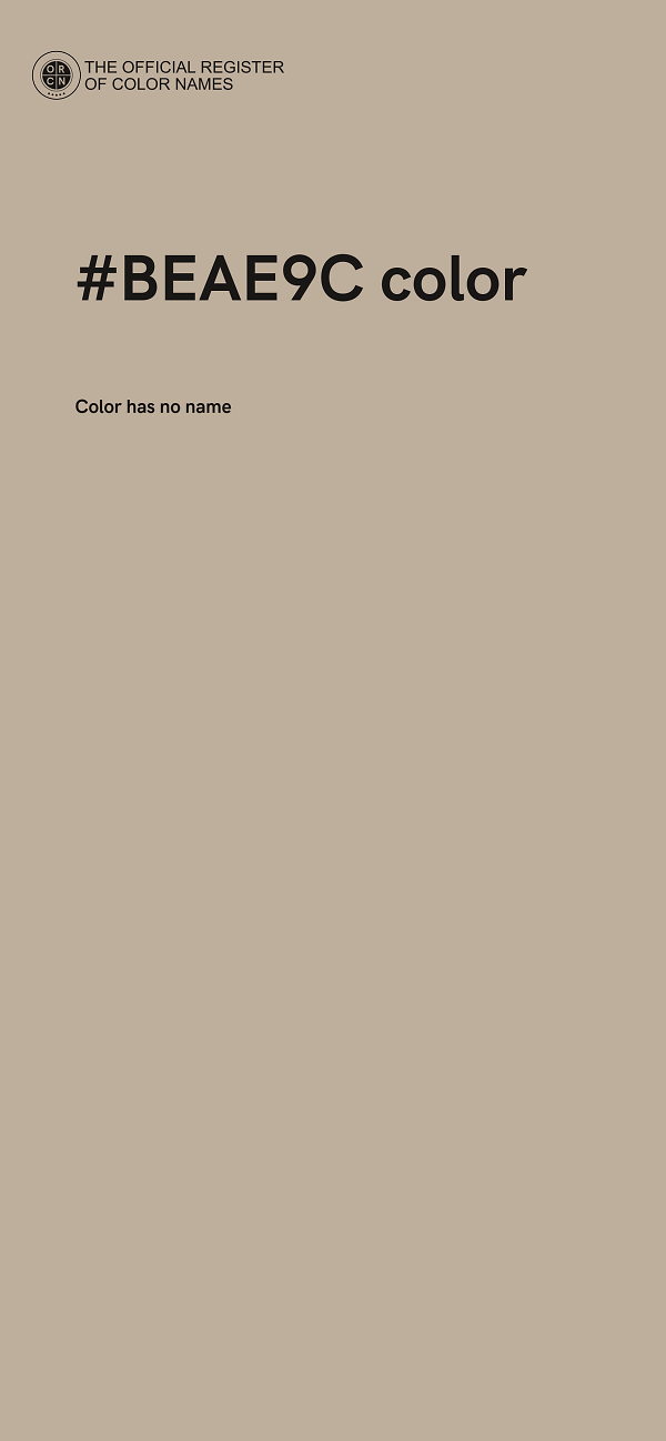 #BEAE9C color image