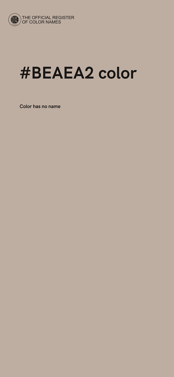 #BEAEA2 color image