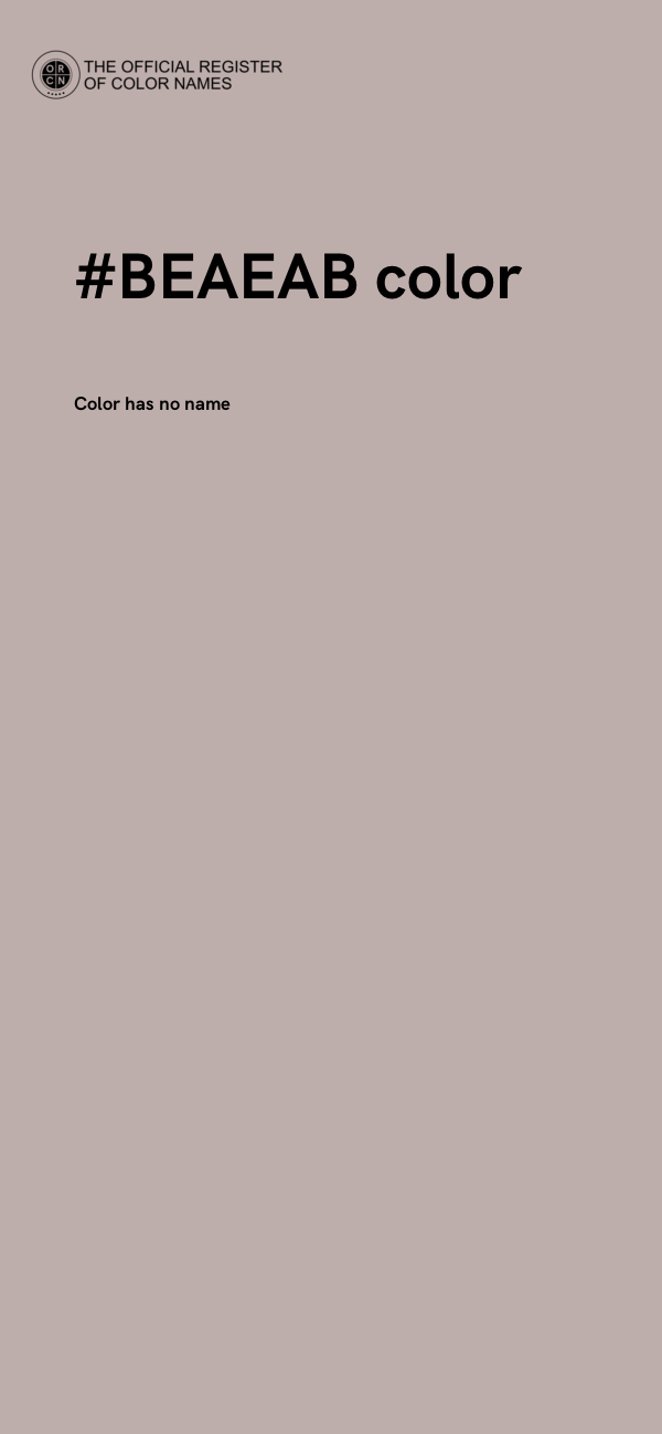 #BEAEAB color image