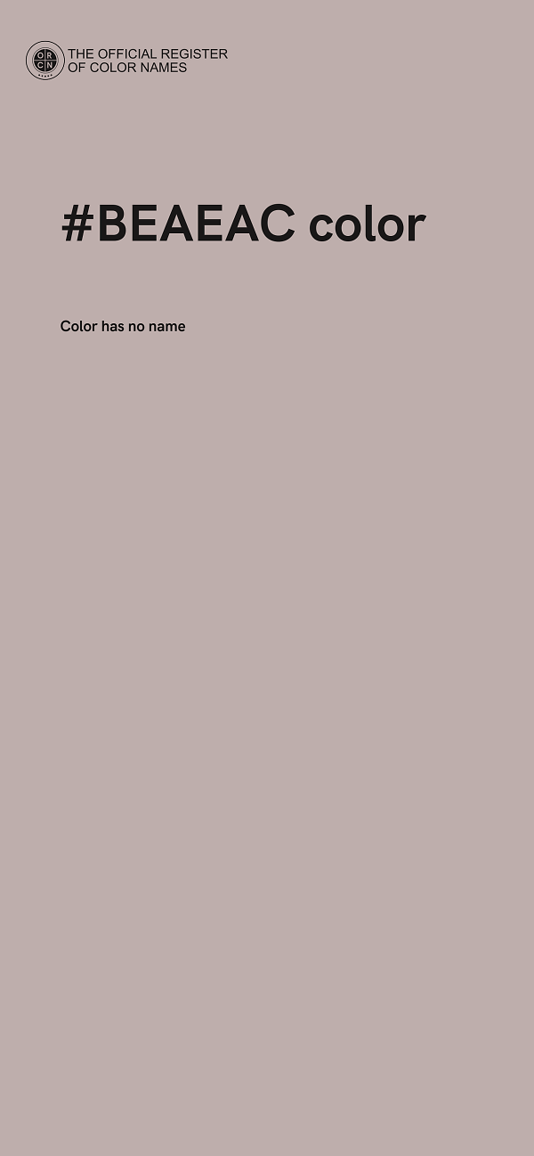 #BEAEAC color image