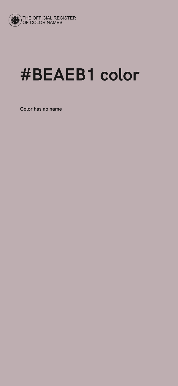 #BEAEB1 color image