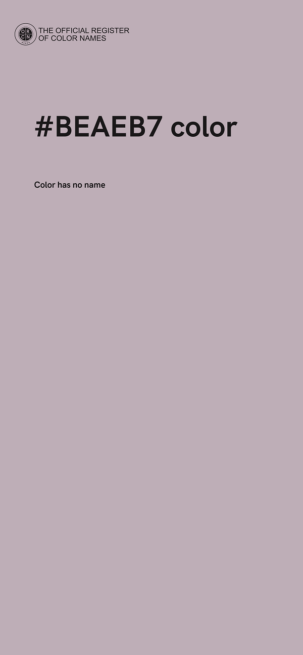 #BEAEB7 color image