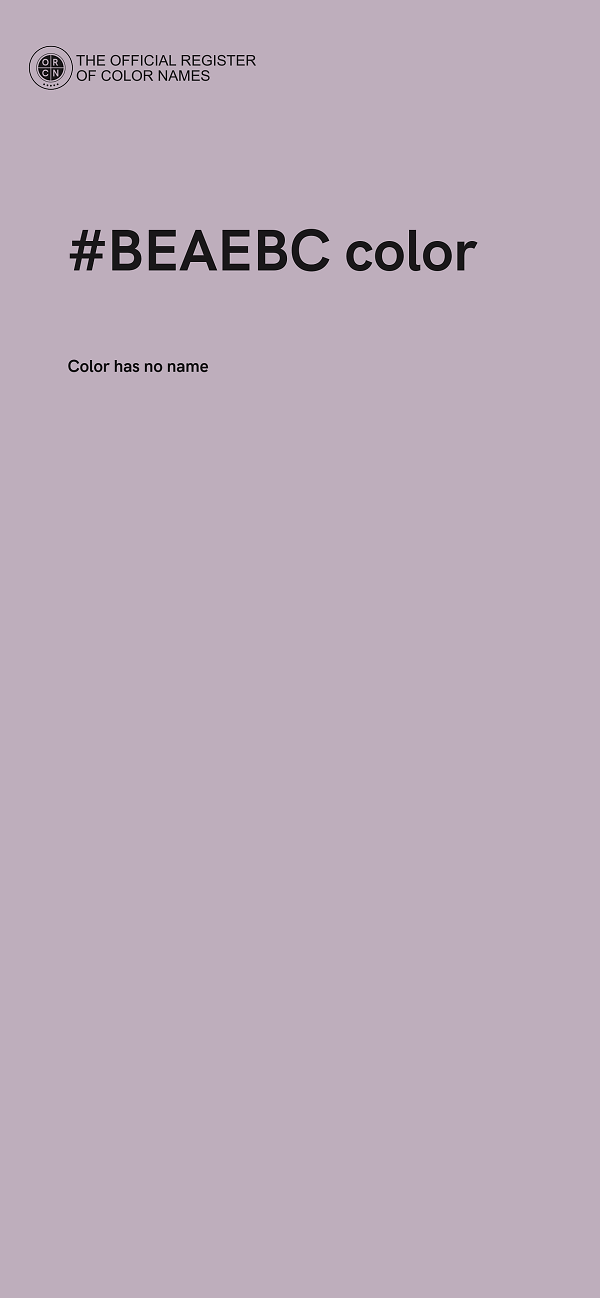 #BEAEBC color image