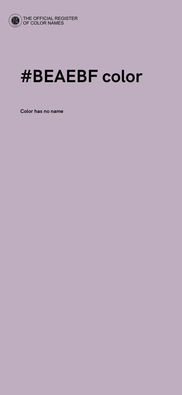 #BEAEBF color image