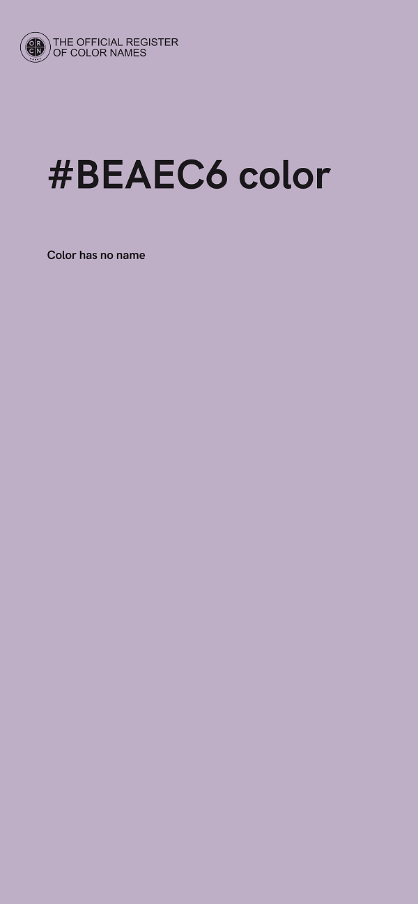 #BEAEC6 color image