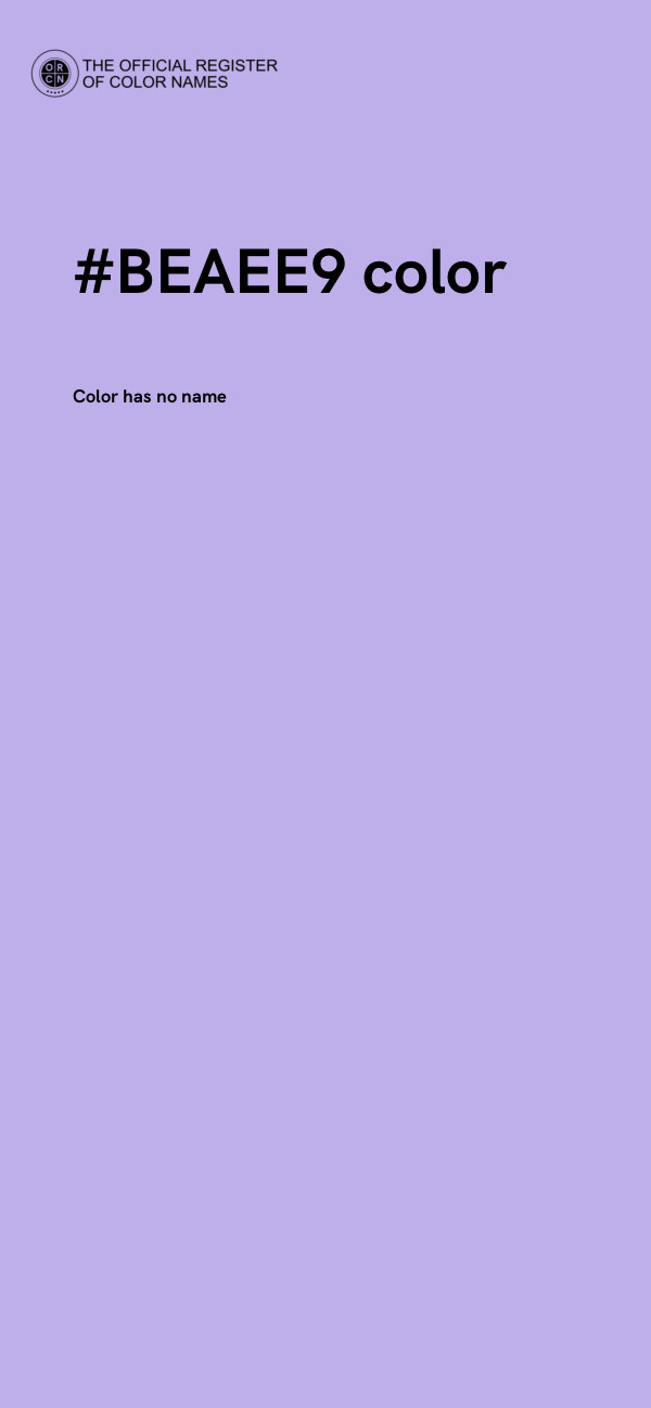 #BEAEE9 color image