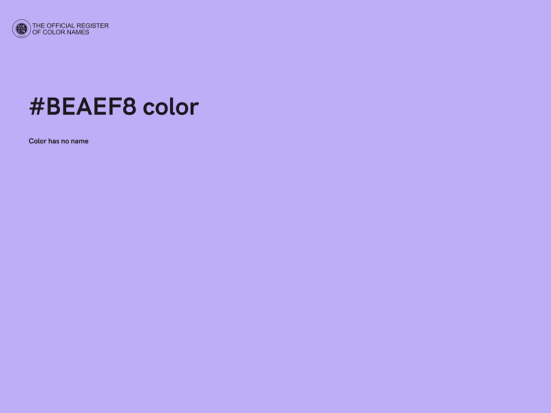 #BEAEF8 color image