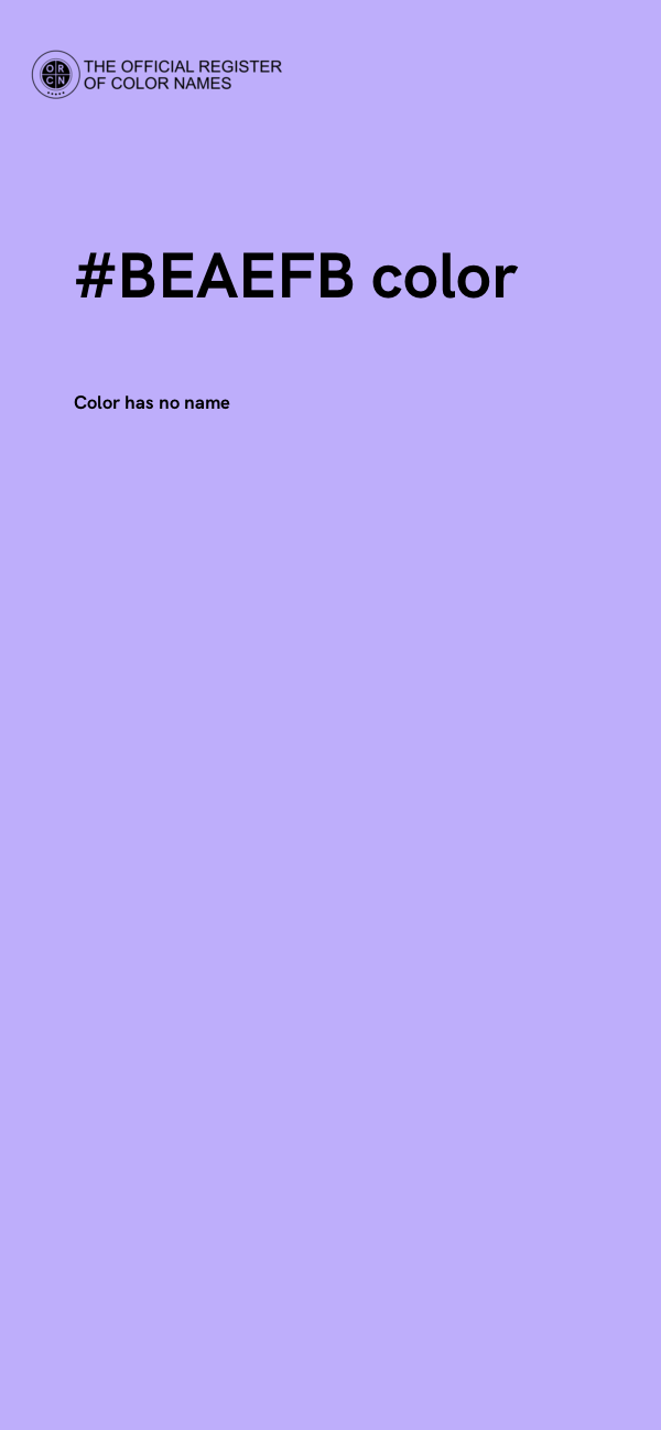 #BEAEFB color image