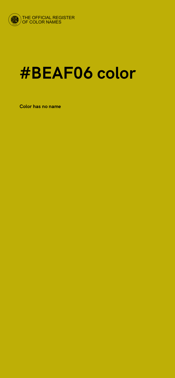 #BEAF06 color image