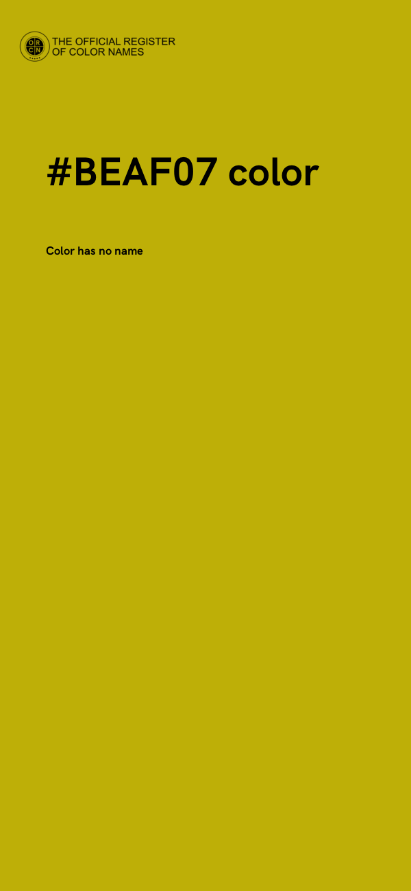 #BEAF07 color image