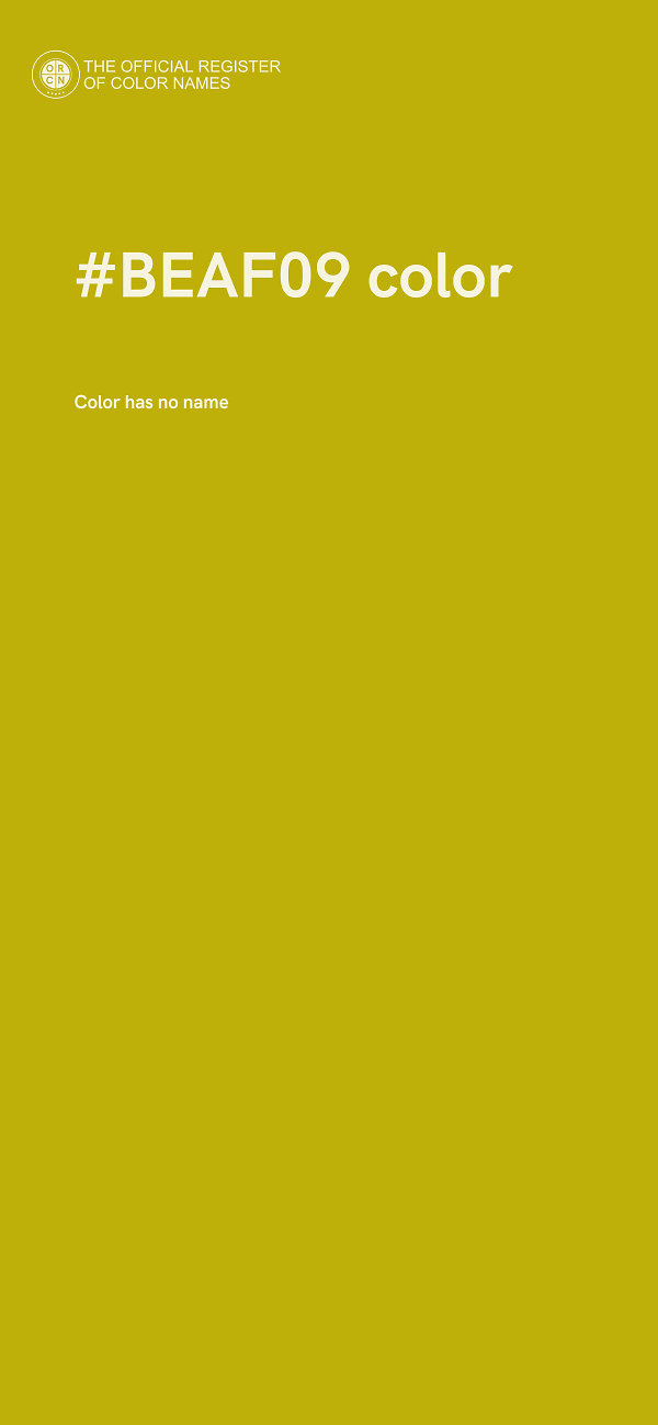 #BEAF09 color image