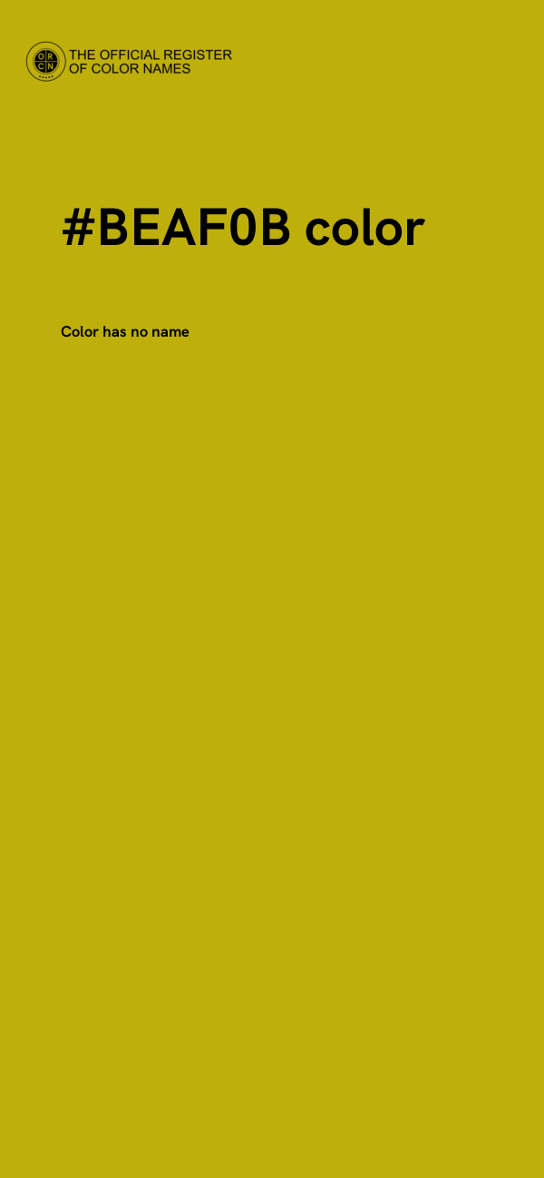 #BEAF0B color image
