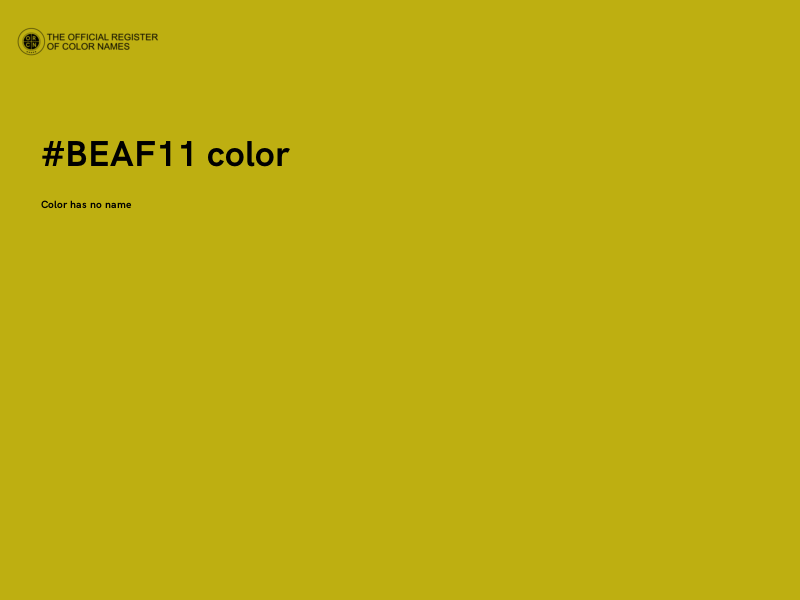 #BEAF11 color image