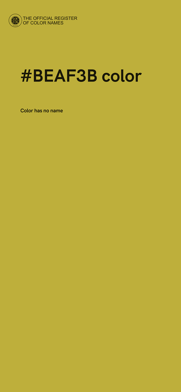 #BEAF3B color image