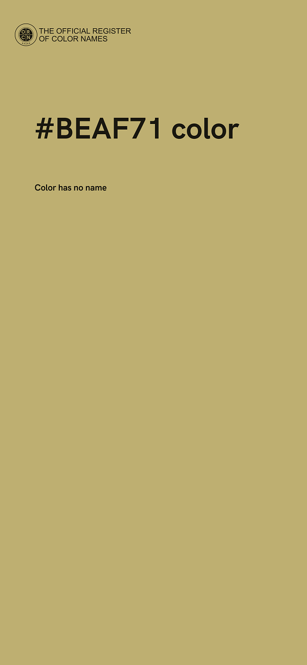 #BEAF71 color image