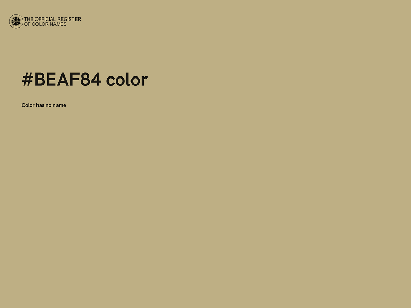 #BEAF84 color image