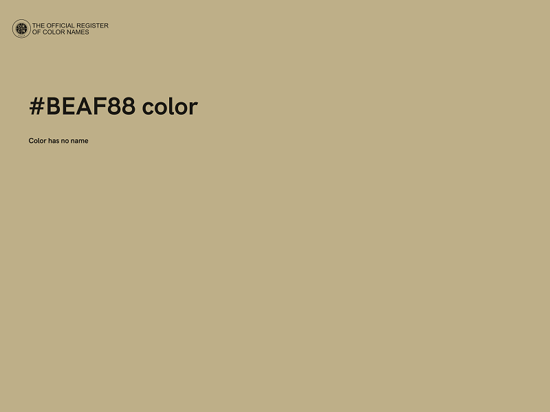 #BEAF88 color image