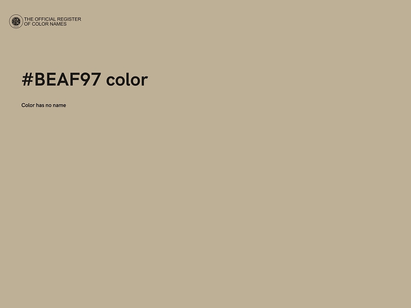 #BEAF97 color image