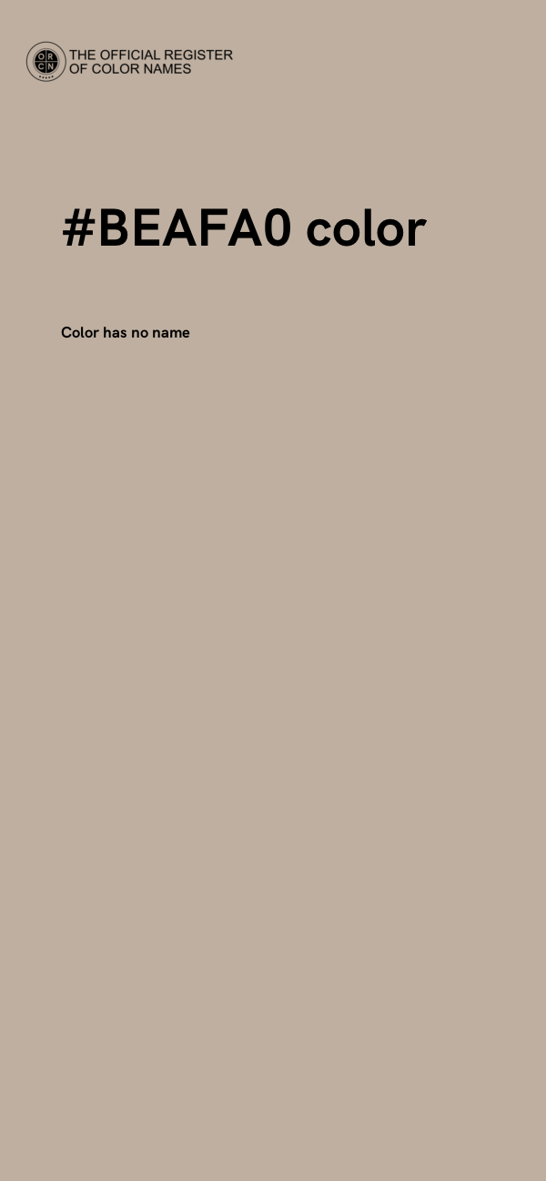 #BEAFA0 color image