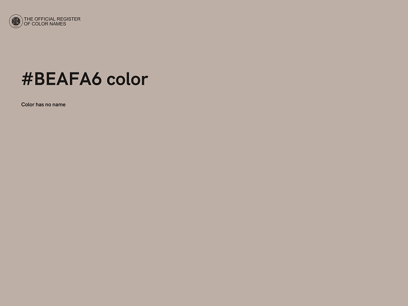 #BEAFA6 color image