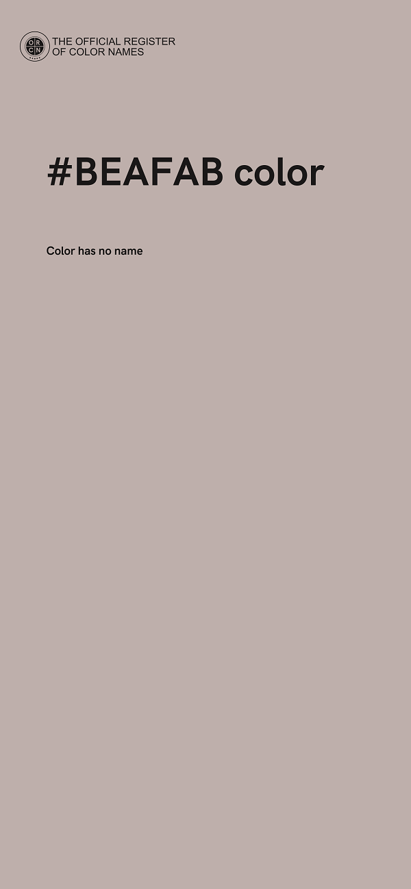 #BEAFAB color image