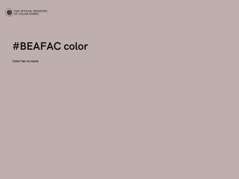 #BEAFAC color image