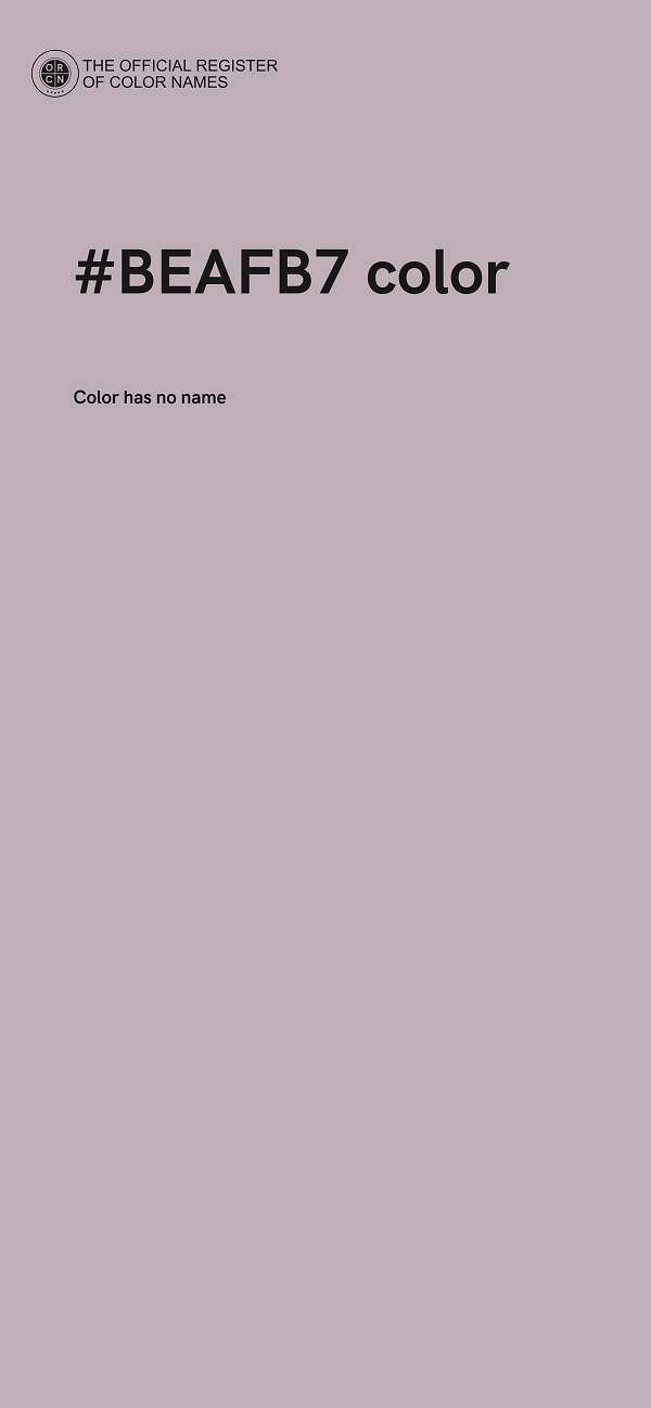 #BEAFB7 color image