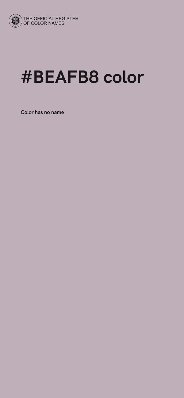 #BEAFB8 color image